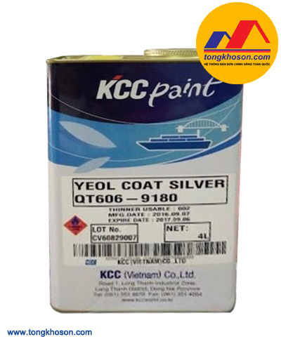 Sơn chịu nhiệt KCC 600 độ C màu bạc 4L