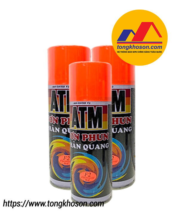 Sơn xịt phản quang ATM màu đỏ F2
