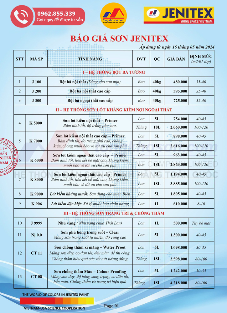 bang bao gia son jenitex
