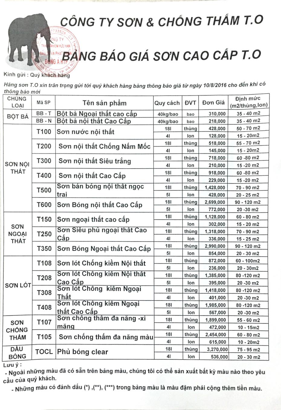 bang bao gia son t.o moi nhat