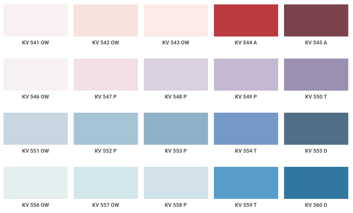 Quạt màu Kova KV Colourtrend 2020