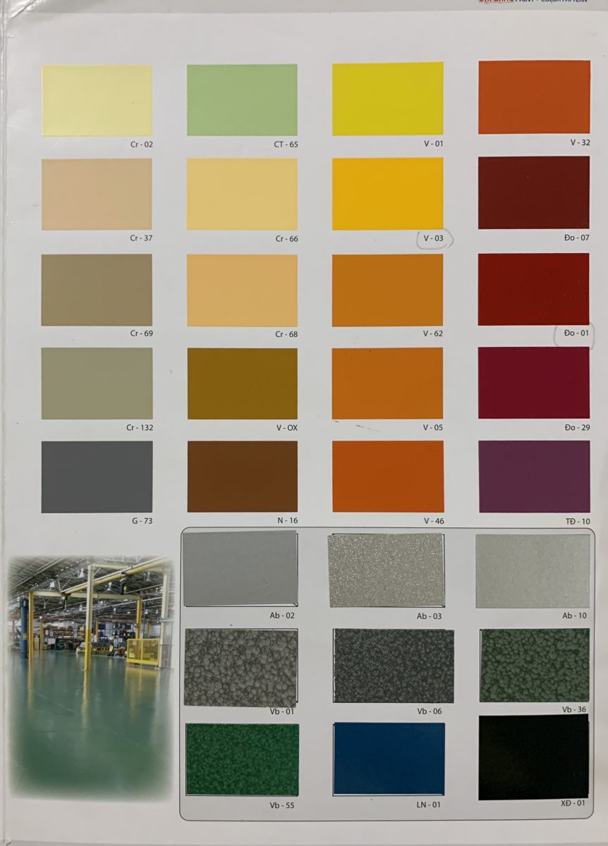 Bảng màu sơn Đại Bàng