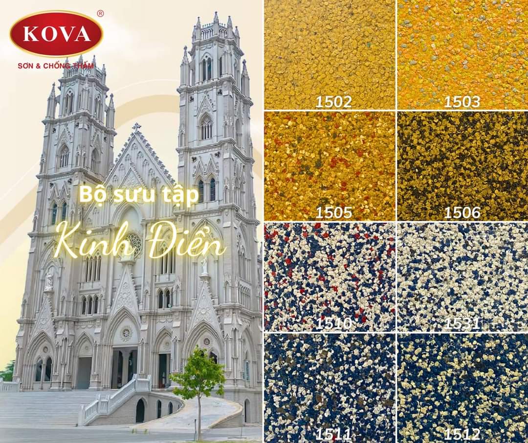 Bảng màu sơn giả đá Kova KSP