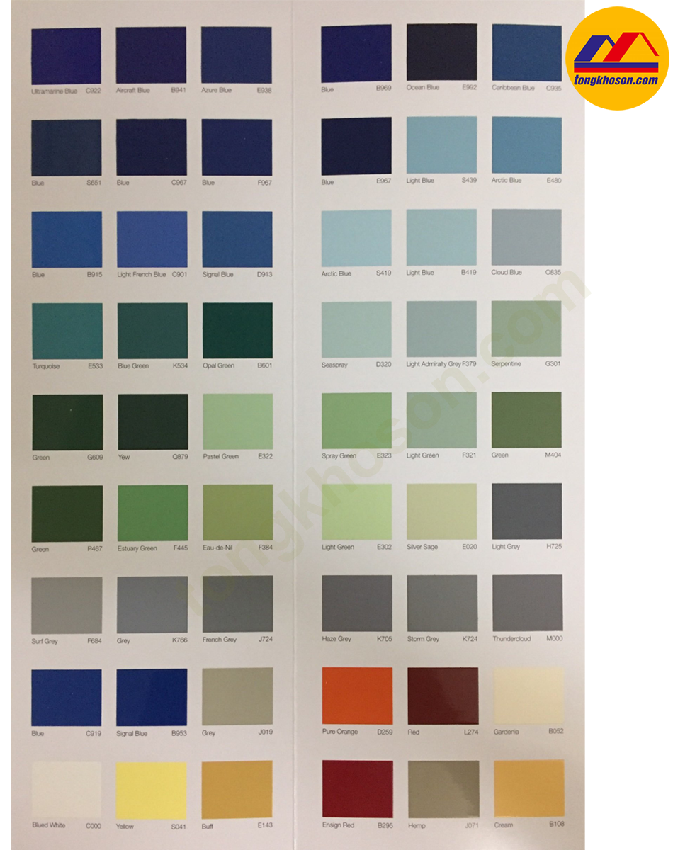 Bảng màu sơn International