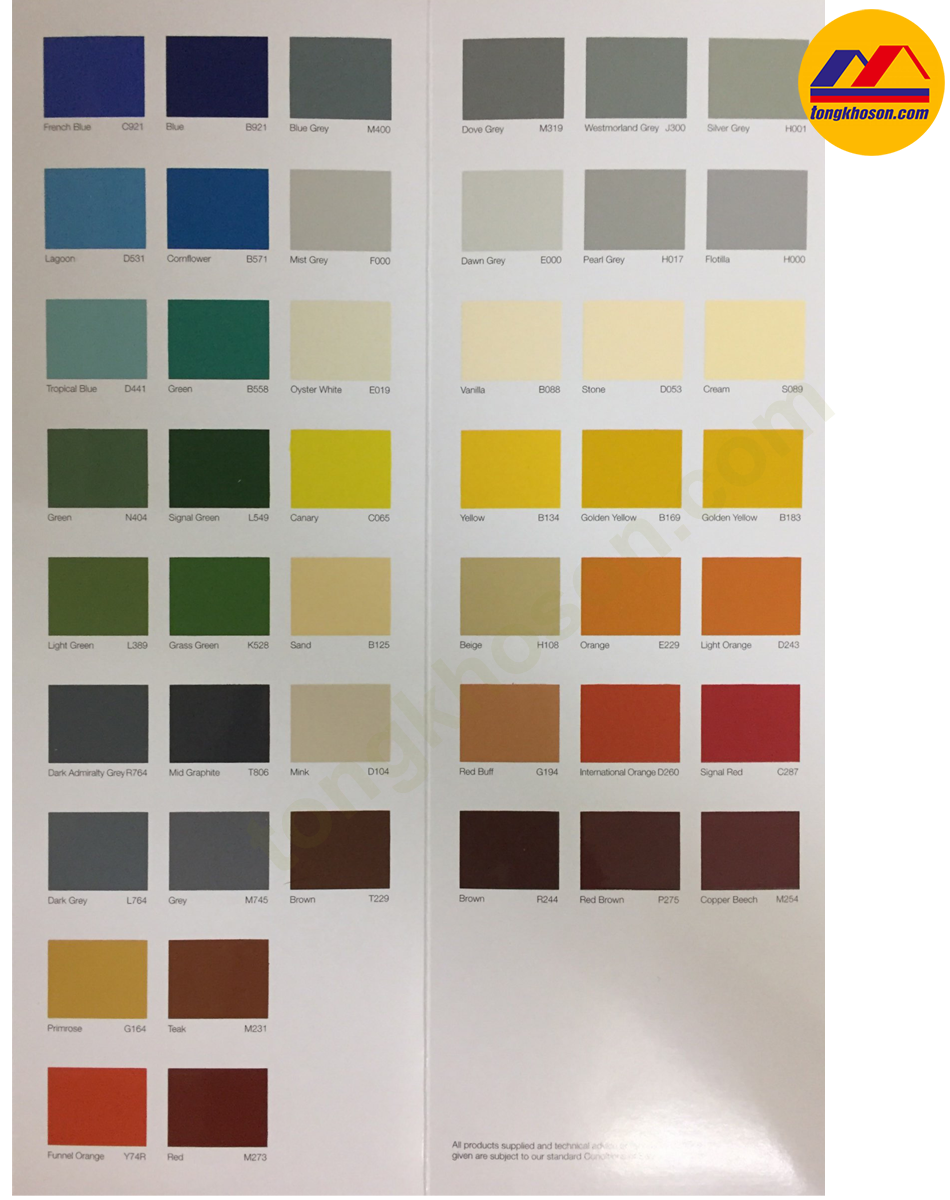 Bảng màu sơn International