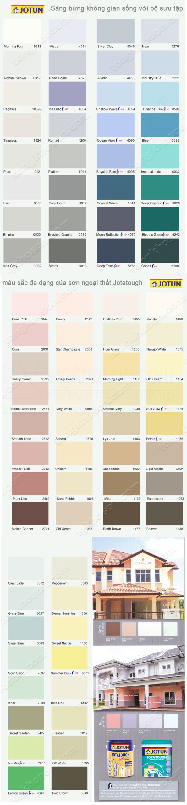 Bảng màu sơn Jotun Jotatough 