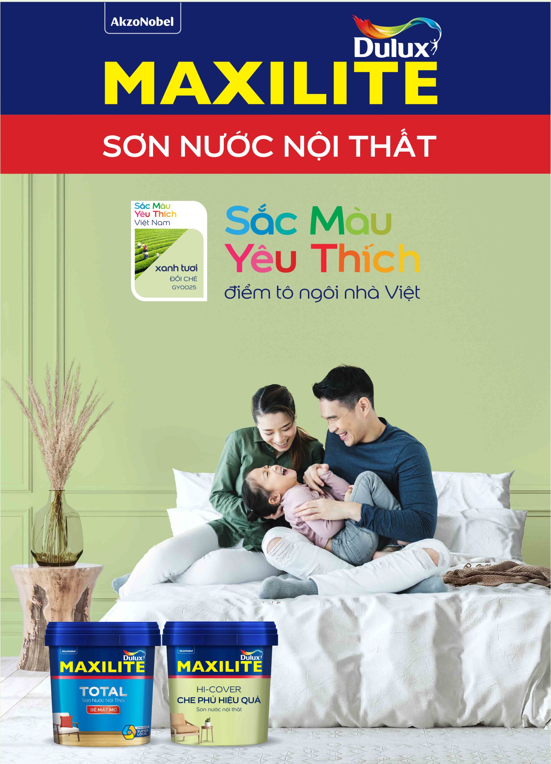 Bảng màu sơn Maxilite trong nhà