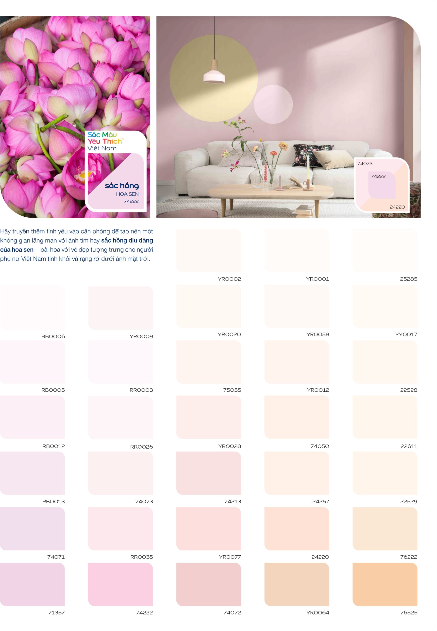 Bảng màu sơn Maxilite trong nhà