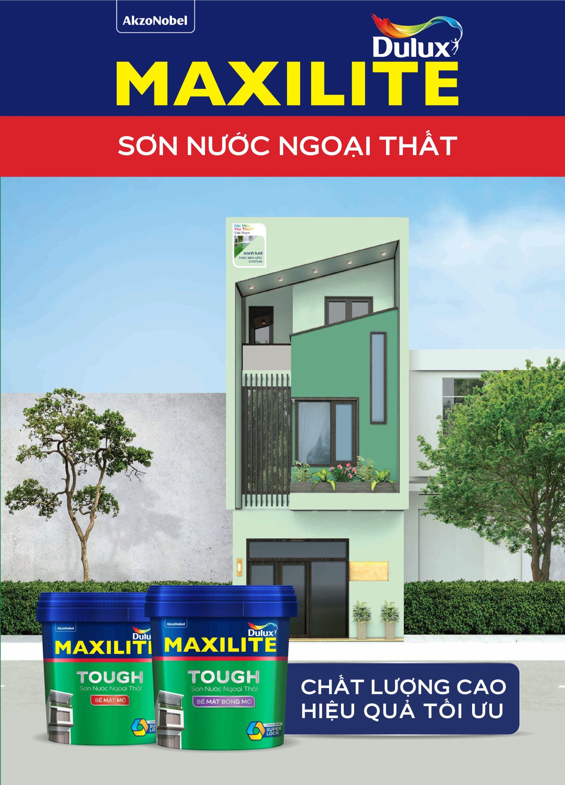 Bảng màu sơn Maxilite ngoài trời