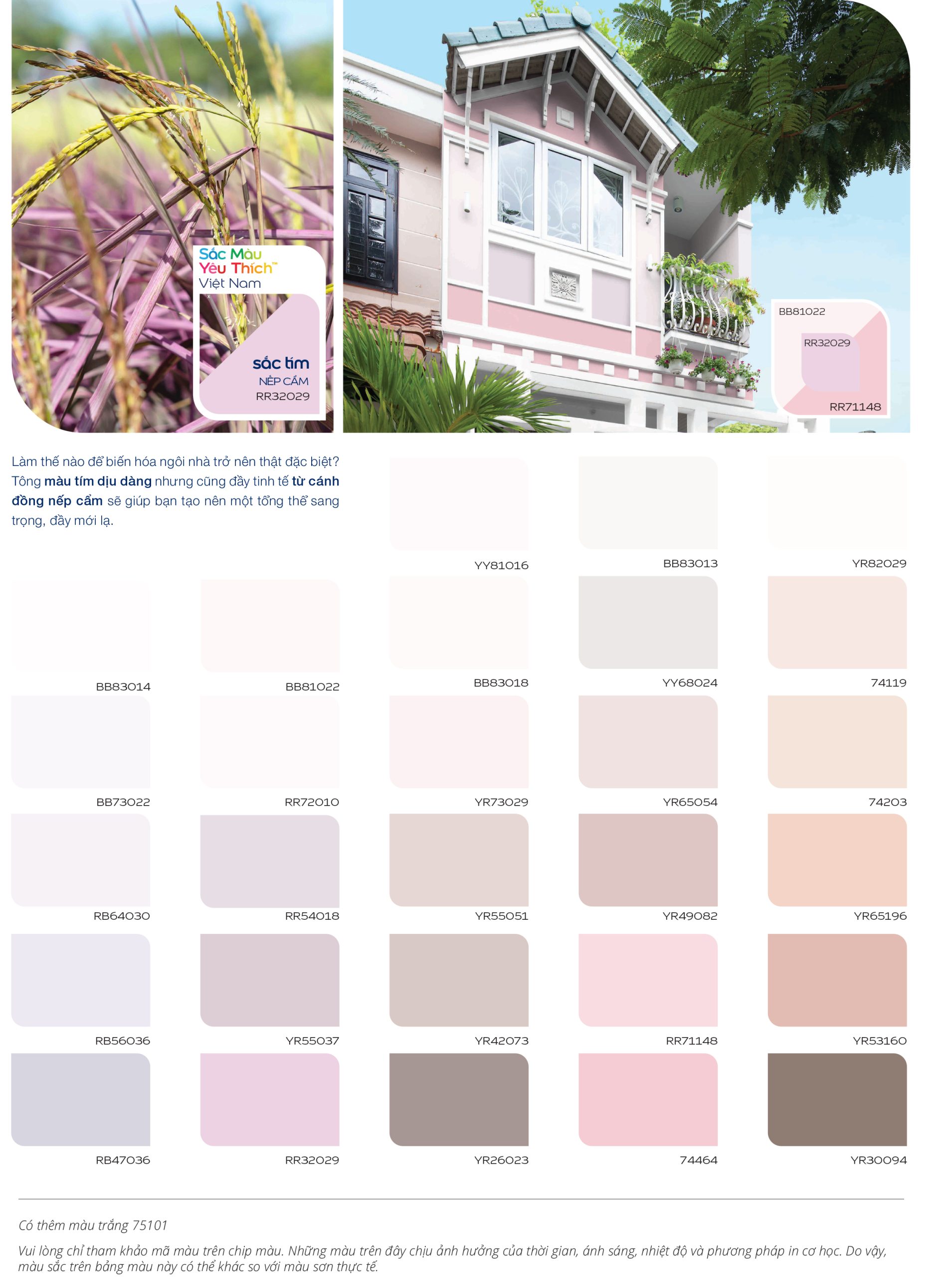 Bảng màu sơn Maxilite ngoài trời