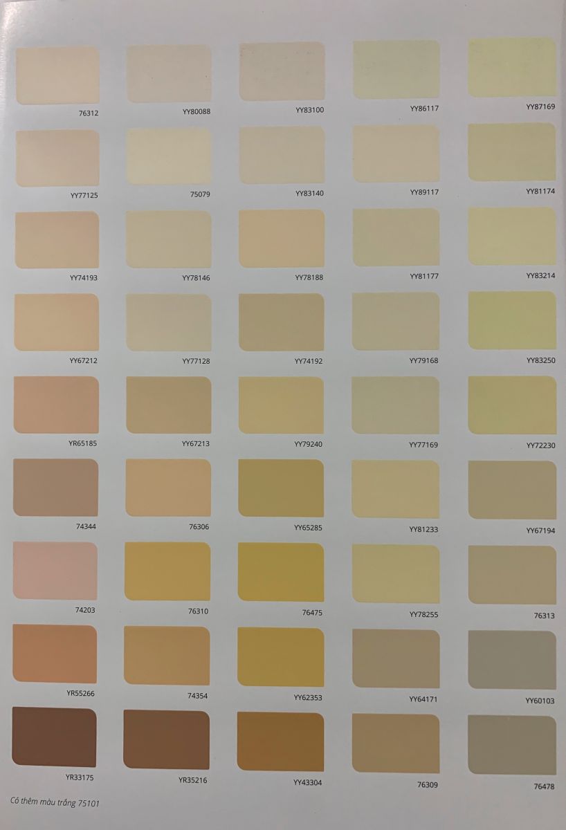 Bảng màu sơn nước ngoài trời Maxilite bề mặt bóng mờ