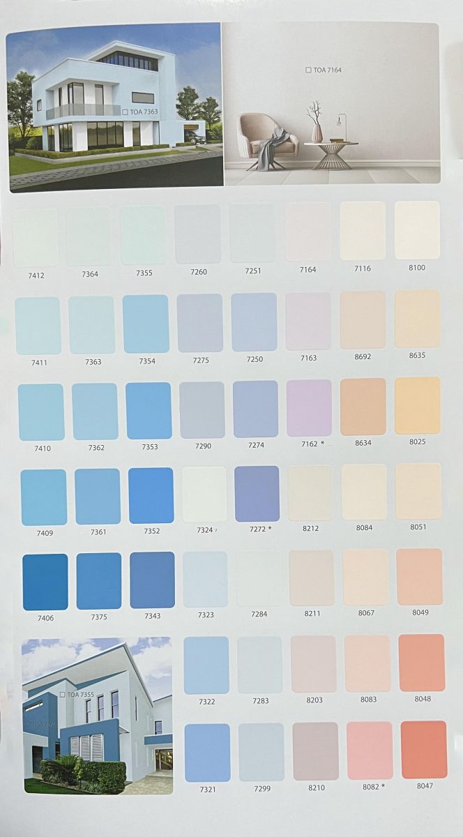 Bảng màu sơn Toa ColorWorld