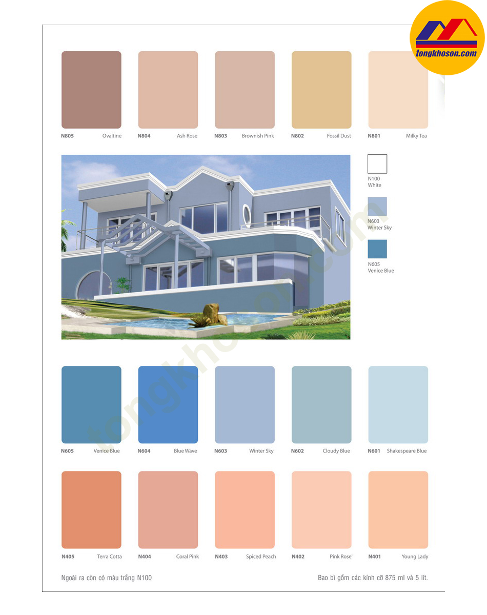 Bảng màu sơn TOA NanoShiled