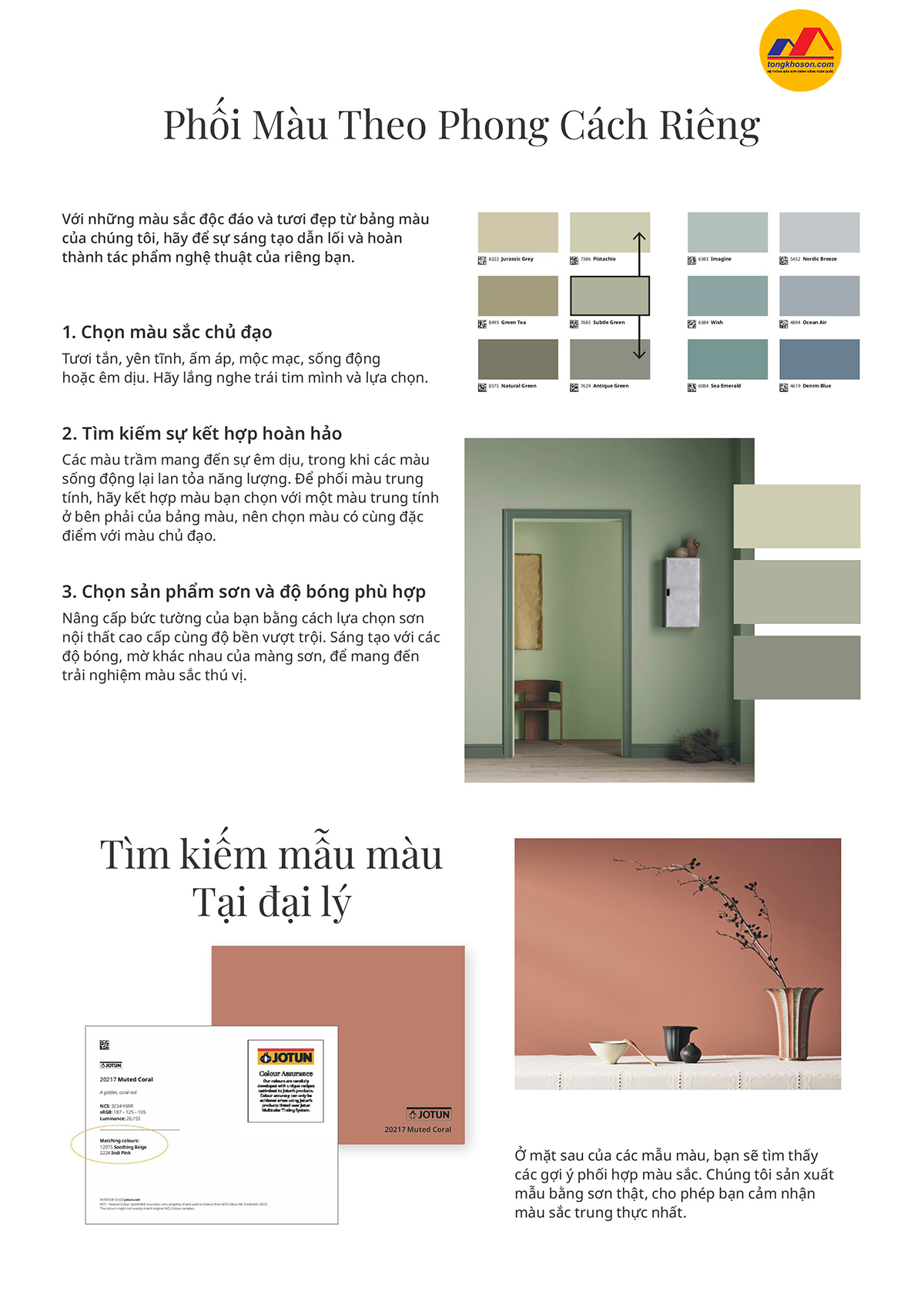 Bộ sưu tập sắc màu nội thất đẹp nhất sơn Jotun Majestic