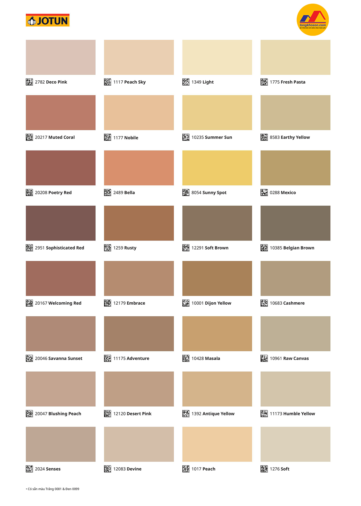 Bộ sưu tập sắc màu nội thất đẹp nhất sơn Jotun Majestic