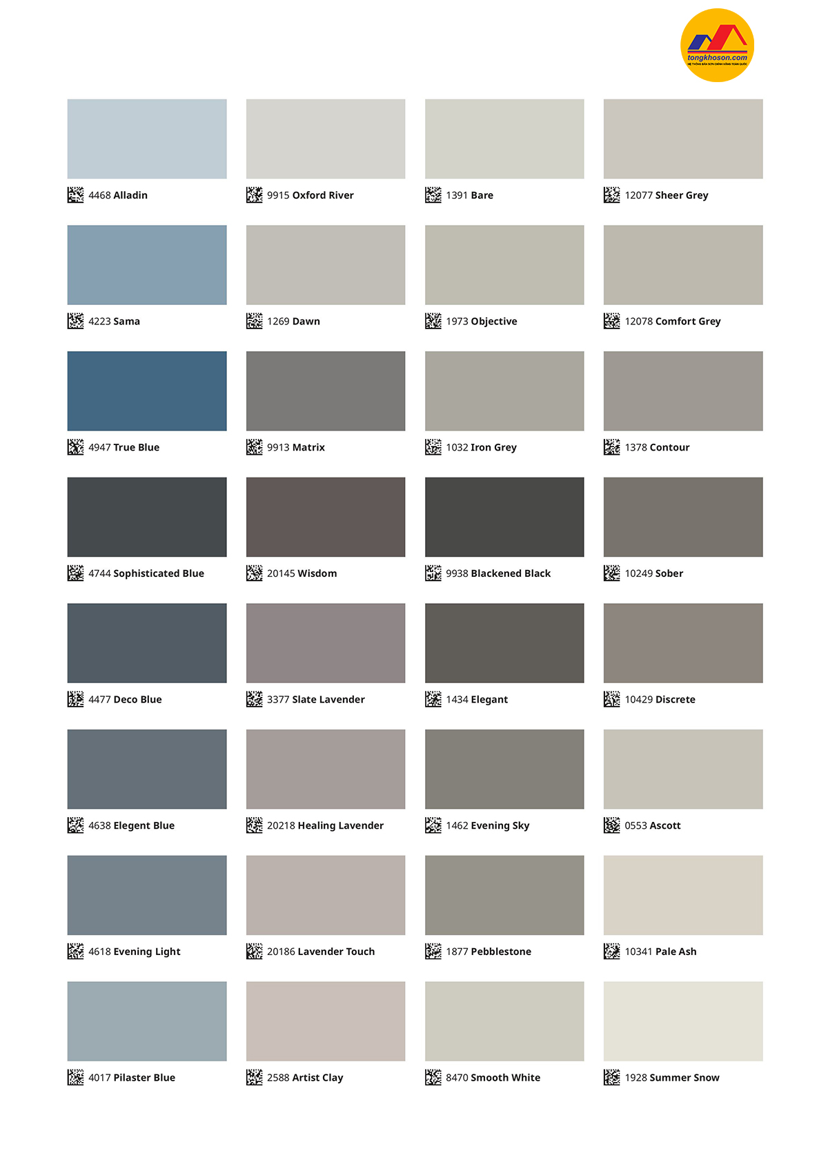 Bộ sưu tập sắc màu nội thất đẹp nhất sơn Jotun Majestic