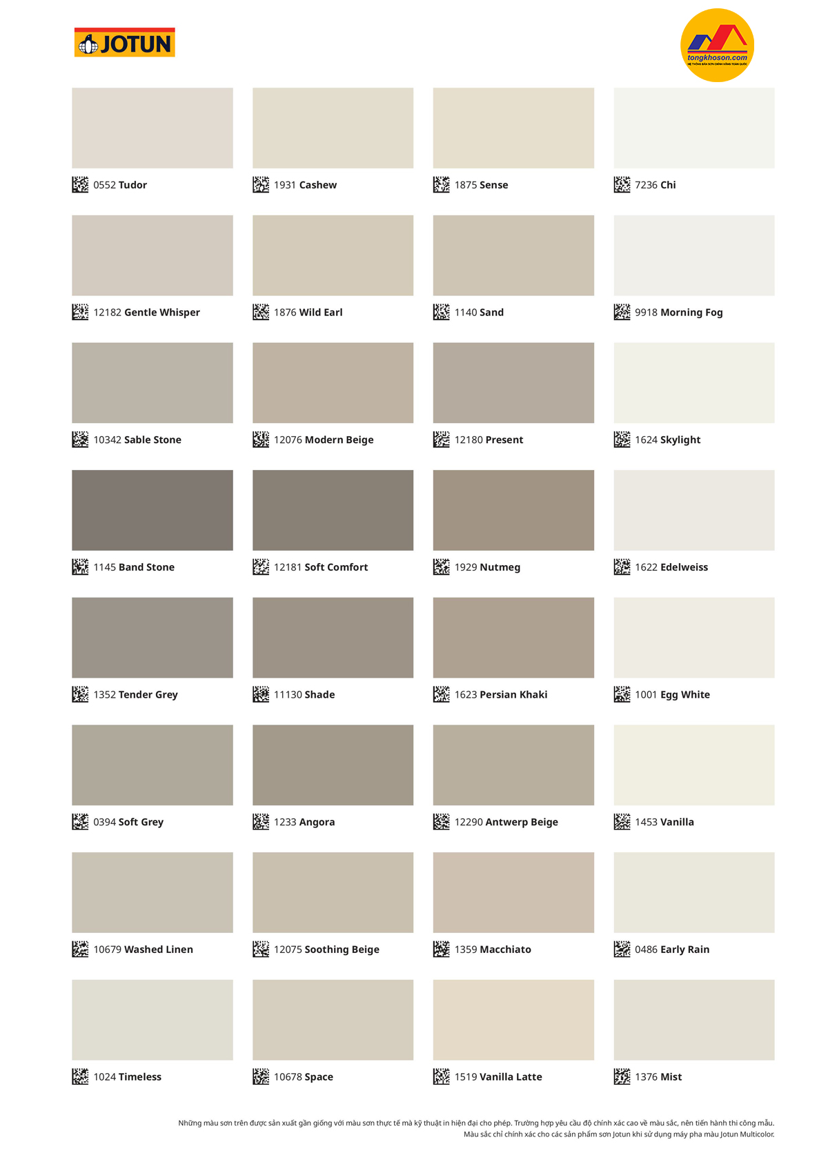 Bộ sưu tập sắc màu nội thất đẹp nhất sơn Jotun Majestic