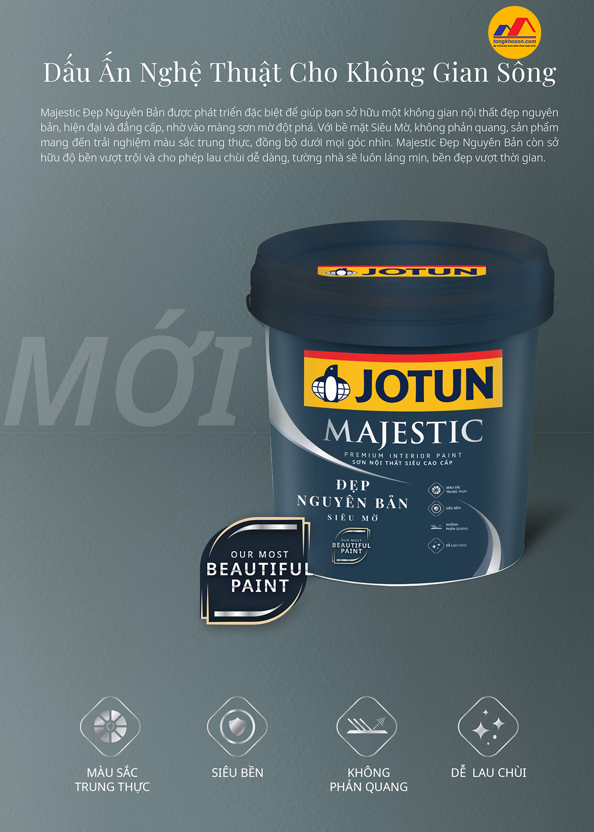 Bộ sưu tập sắc màu nội thất đẹp nhất sơn Jotun Majestic