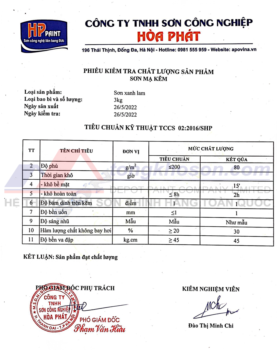 kiểm tra chất lượng hòa phát