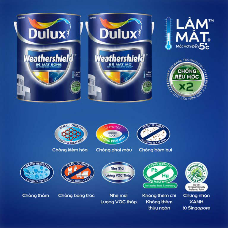 màu sơn dulux ngoài trời
