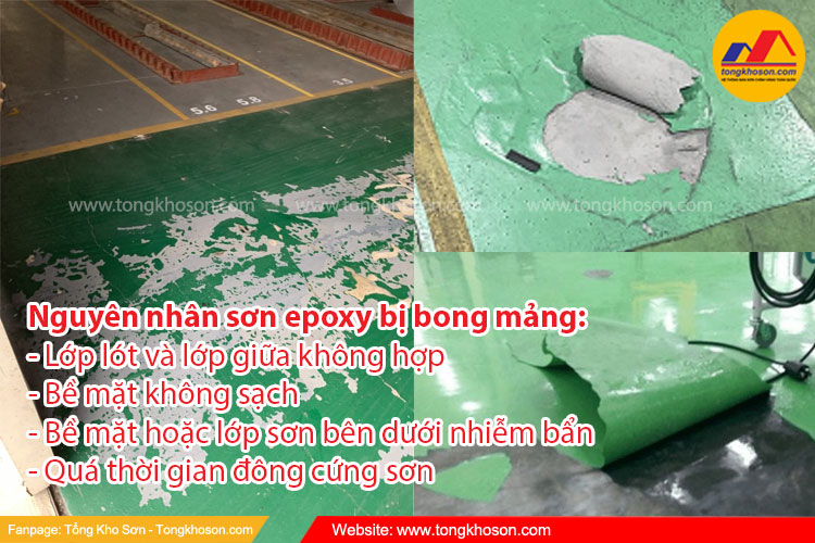 Nguyên nhân sơn Epoxy bị bong mảng