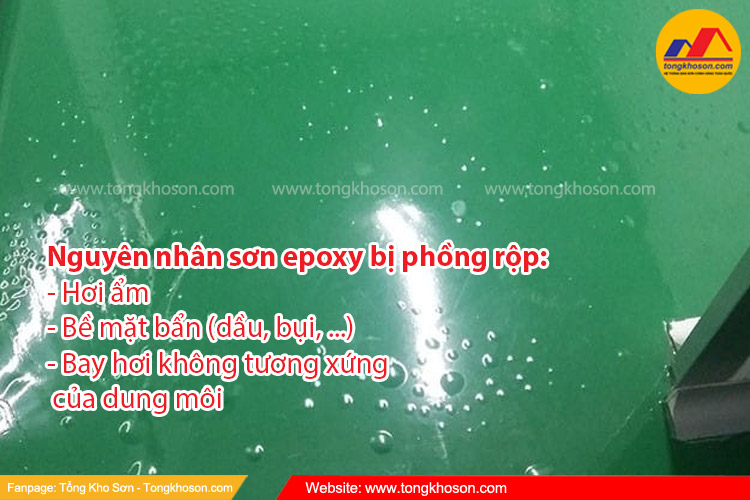 Nguyên nhân sơn Epoxy bị phồng rộp
