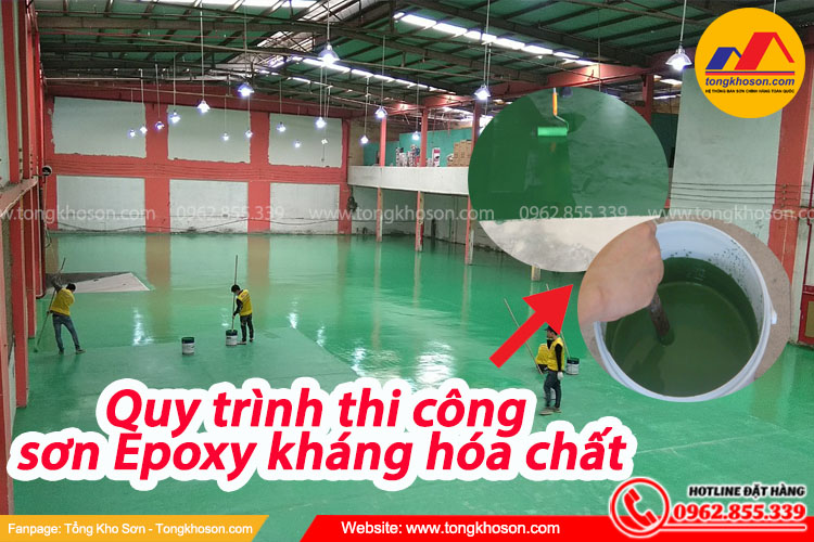 Thi công sơn Epoxy kháng hóa chất