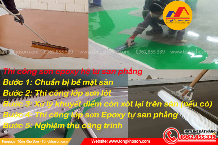 Thi công sơn Epoxy tự san phẳng tốt nhất