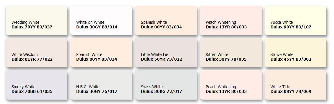 tone màu trắng dulux