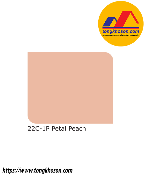 22C-1P Sơn Nippon Weathergard Plus+ mã màu 22C-1P Petal Peach sơn ngoại thất bóng