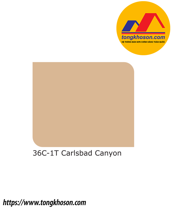 36C-1T Sơn Nippon Weathergard Plus+ mã màu 36C-1T Carlsbad Canyon sơn ngoại thất bóng