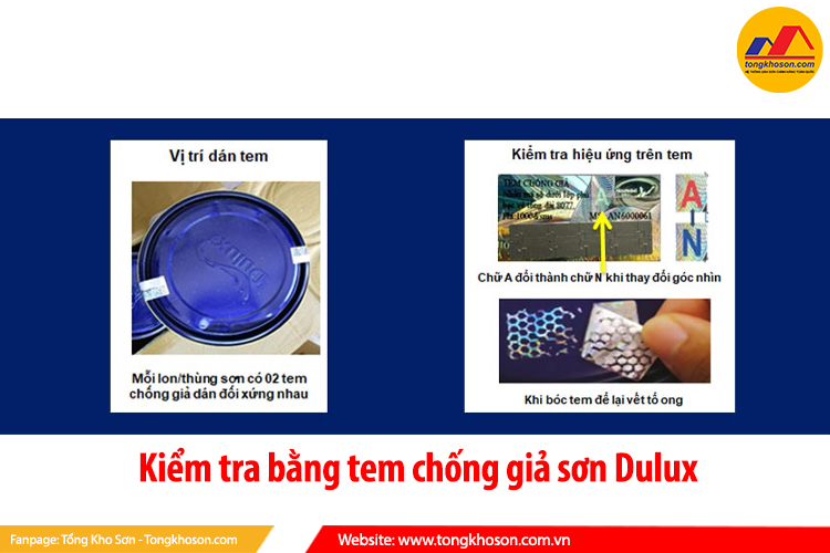 Kiểm tra bằng tem chống giả sơn Dulux