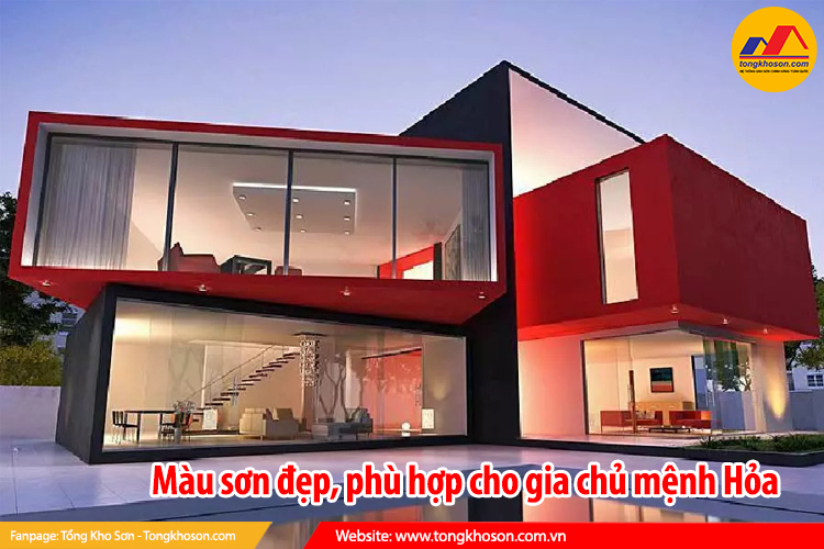 Màu sơn đẹp phù hợp cho gia chủ mệnh Hỏa