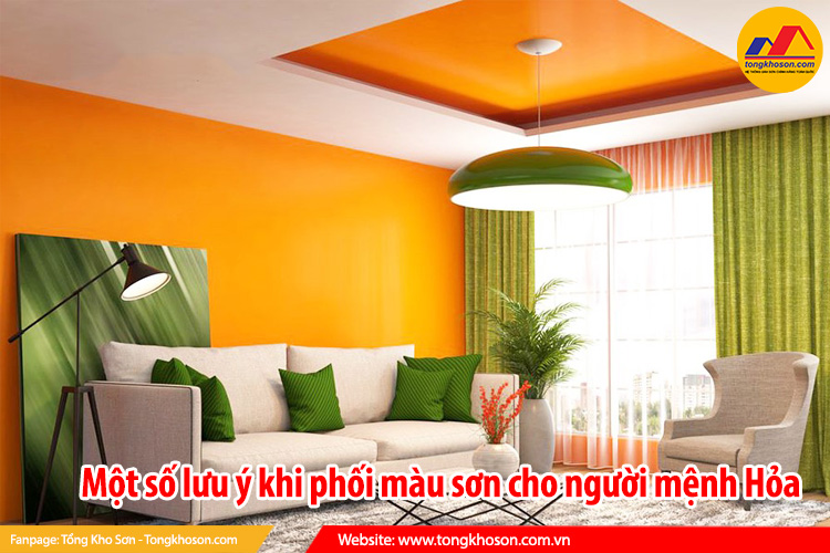 Một số lưu ý khi phối màu sơn cho người mệnh Hỏa