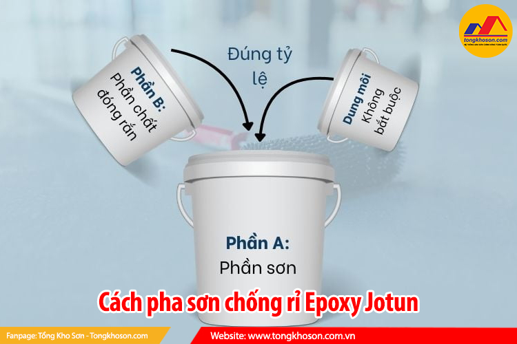 cách pha sơn chống rỉ epoxy jotun
