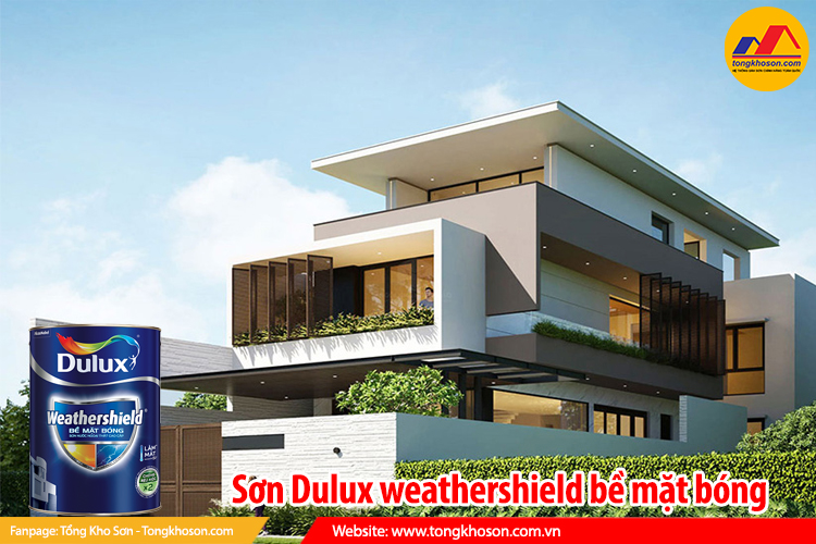 dulux weathershield bề mặt bóng