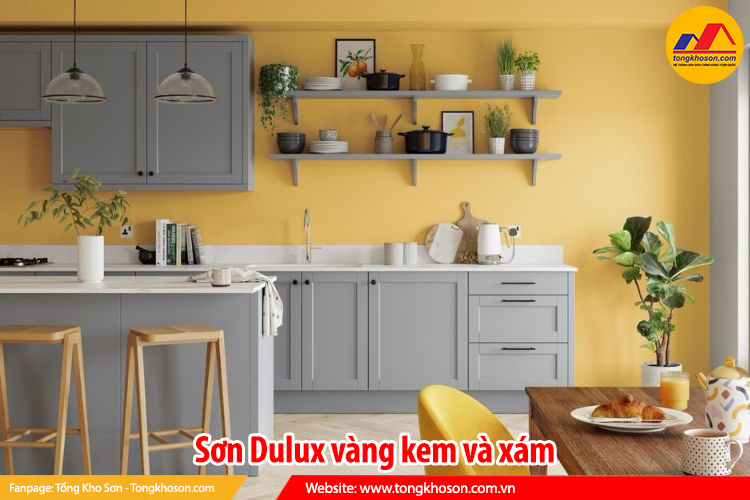 sơn Dulux vàng kem xám