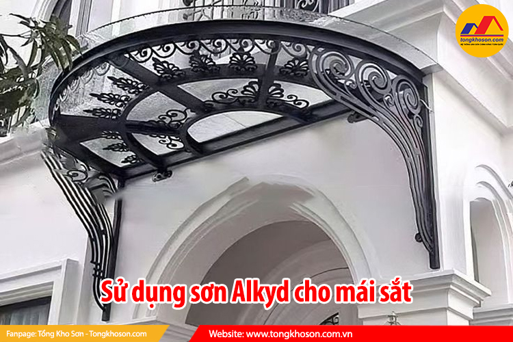 sử dụng sơn alkyd cho mái sắt
