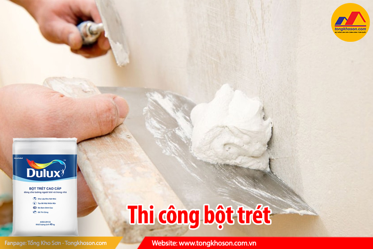 thi công bột trét