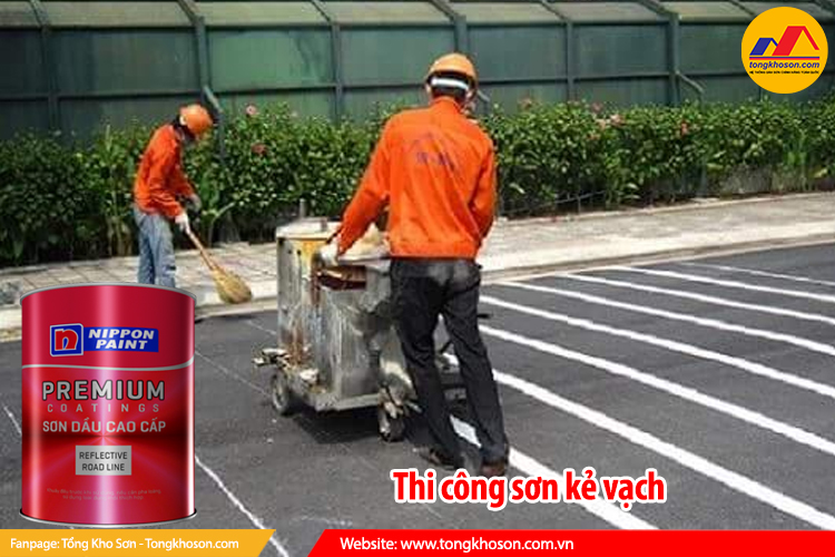 thi công sơn kẻ vạch