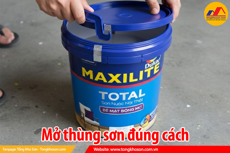 mở thùng sơn đúng cách