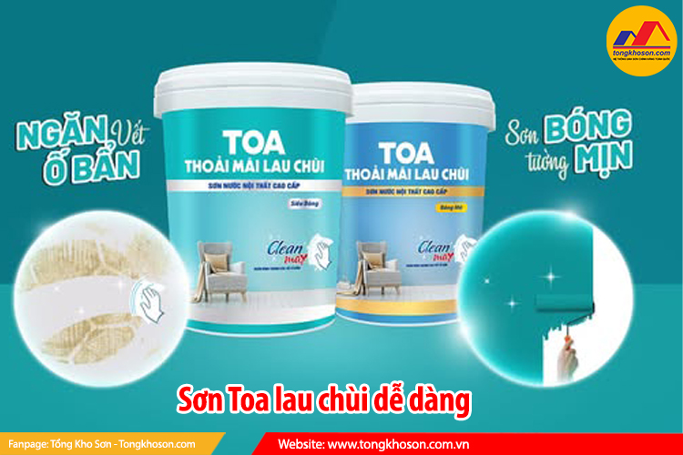 sơn toa lau chùi dễ dàng