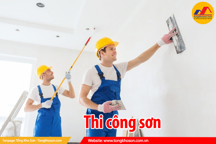 thi công sơn