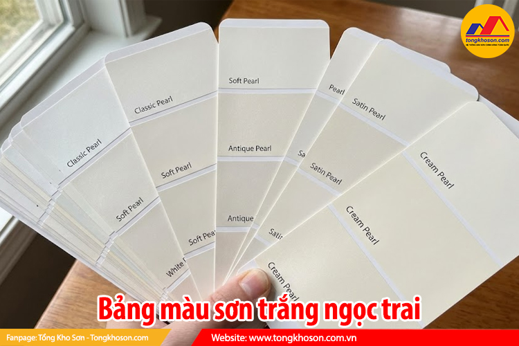 bảng màu sơn trắng ngọc trai