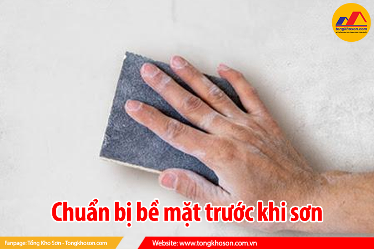 chuẩn bị bề mặt trước khi sơn