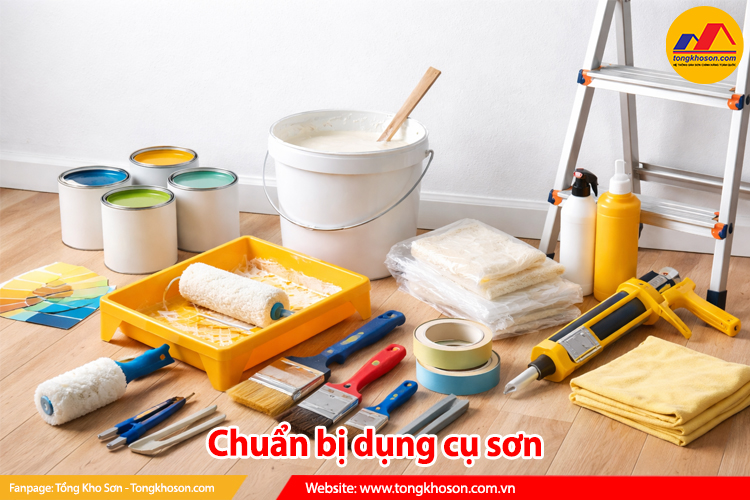 Chuẩn bị dụng cụ sơn