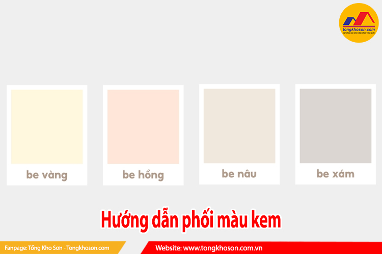 hướng dẫn phối màu kem
