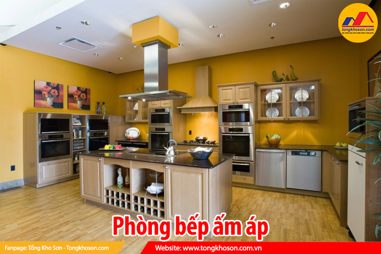 phòng bếp ấm áp
