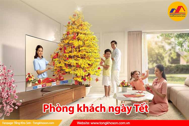 phòng khách ngày tết