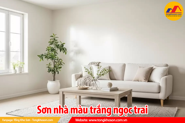 Sơn nhà màu trắng ngọc trai